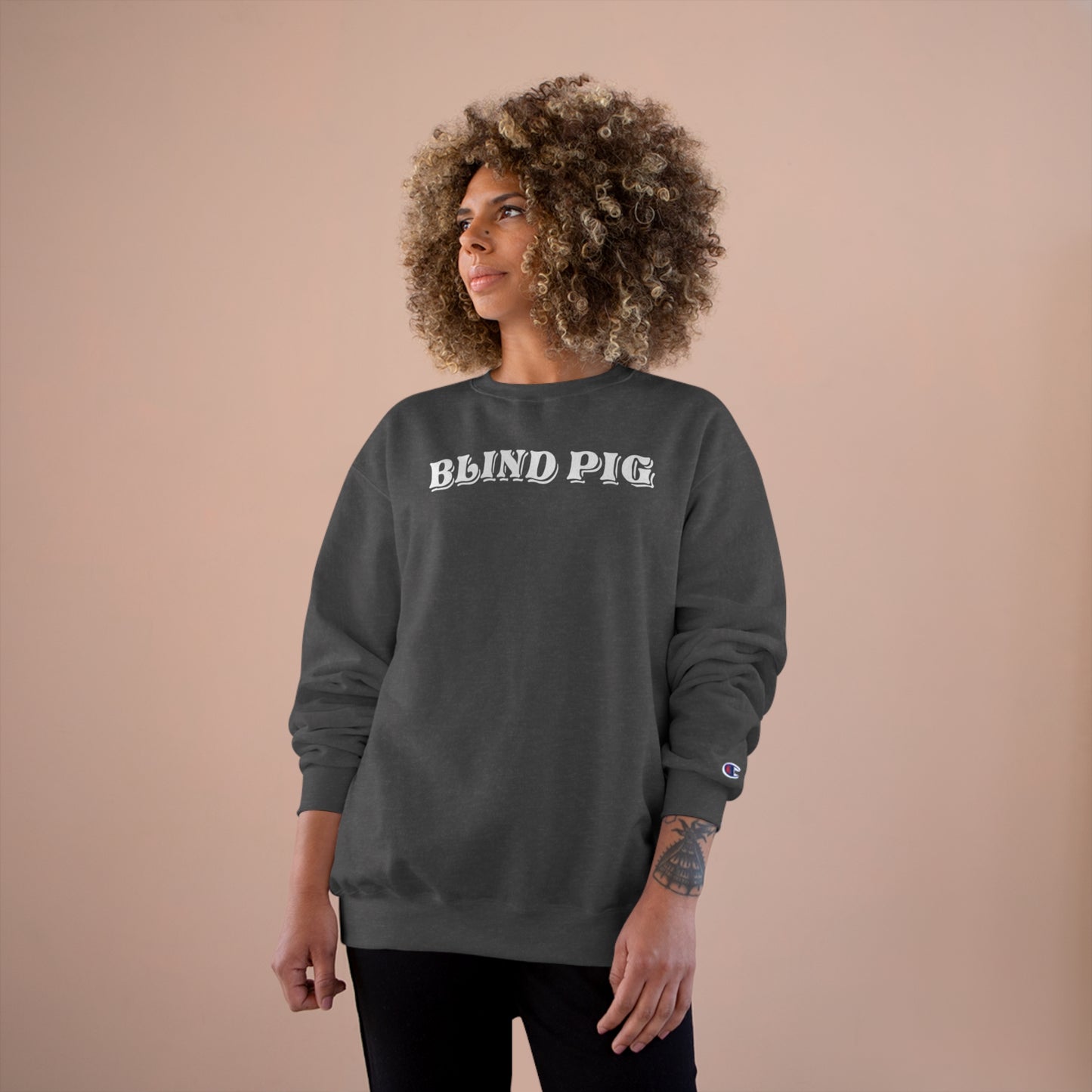 Unisex Champion Crewneck | The Blind Pig Glasses