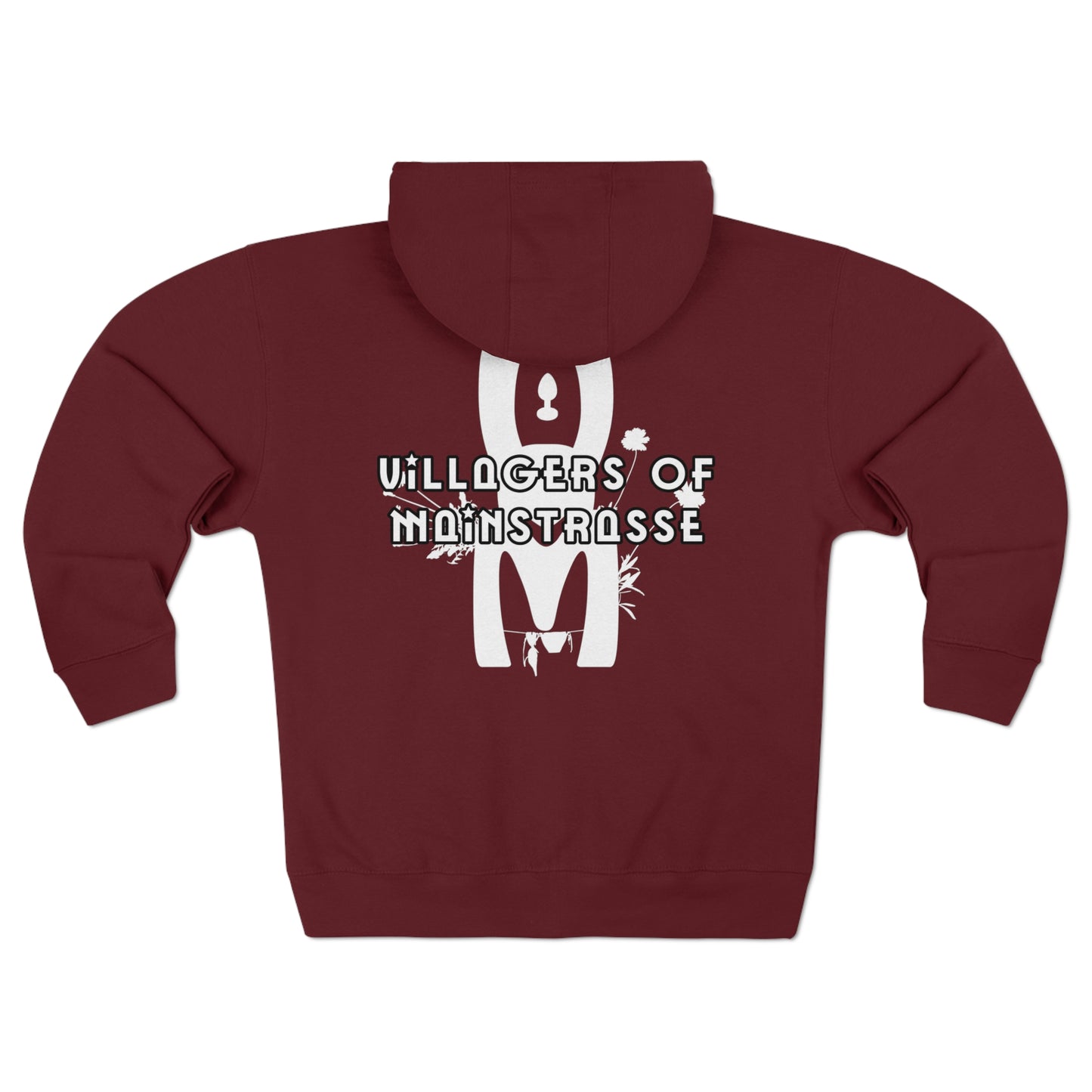 Unisex Premium Full Zip Hoodie | Villagers of Mainstrasse VOM Words w/ Sights