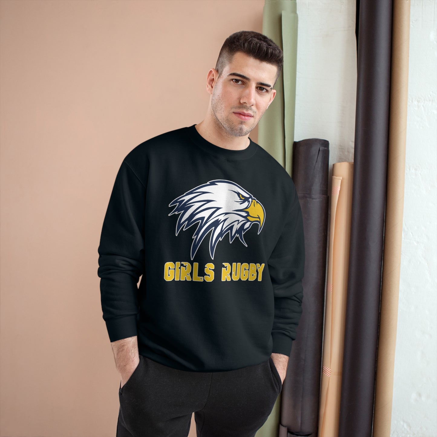Unisex Champion Sweatshirt | Cincinnati Girls Rugby Logo Color
