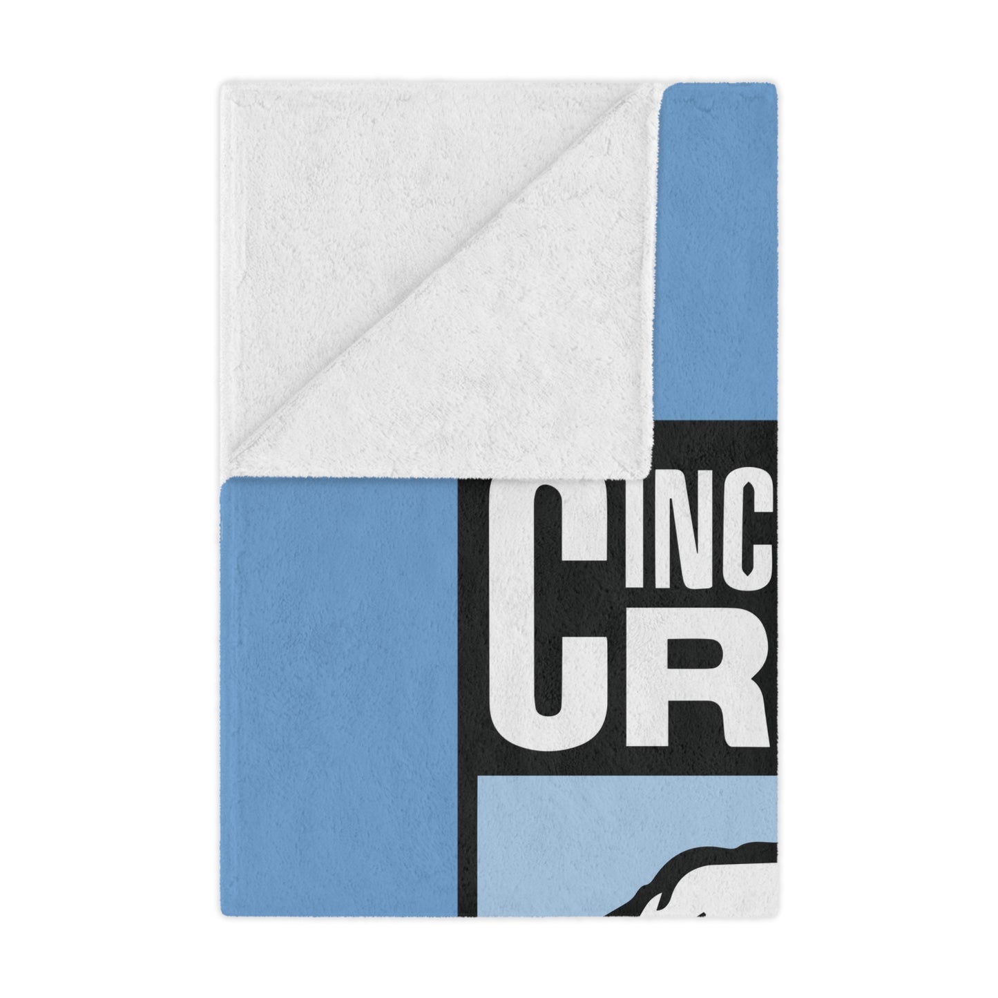 Minky Blanket Black | CRFC Wolfhounds Blue Crest