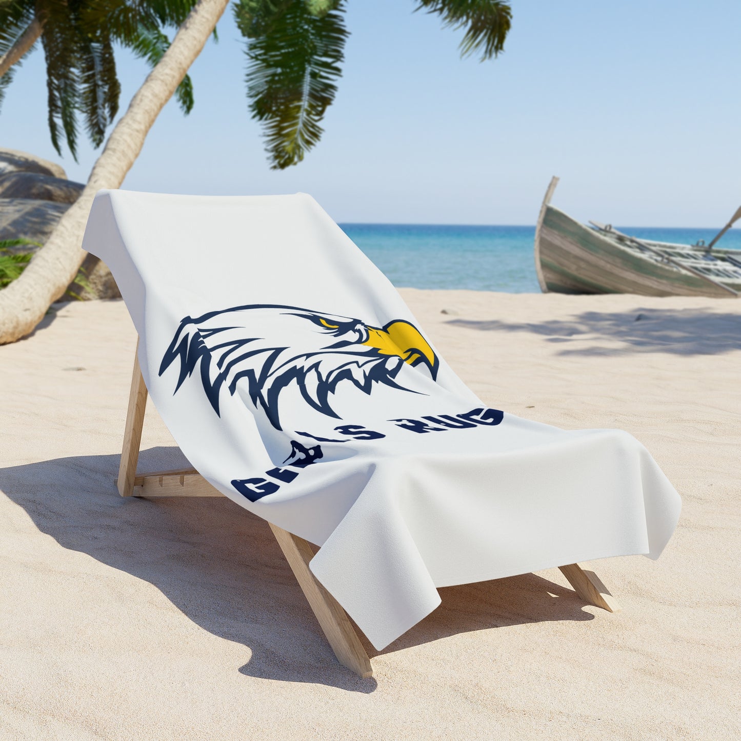 Huge Beach Towel 3'x6' | Cincinnati Girls Rugby Logo Color