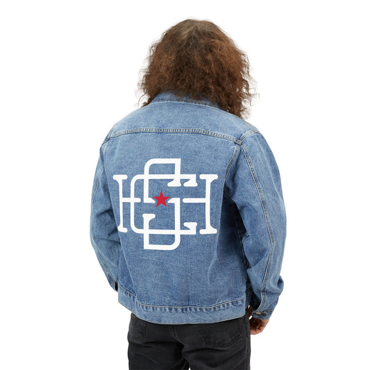 Men's Denim Jacket | CSHL Knot Logo Red Star