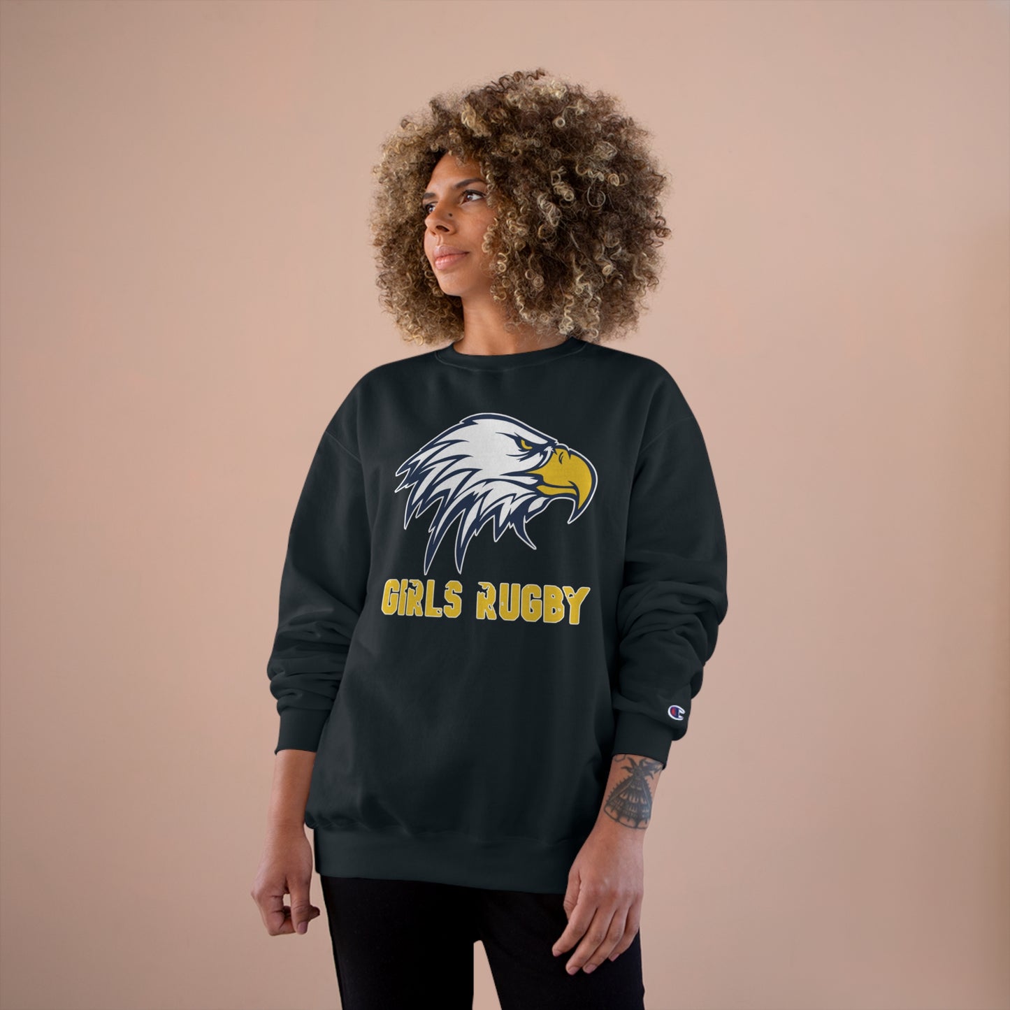 Unisex Champion Sweatshirt | Cincinnati Girls Rugby Logo Color