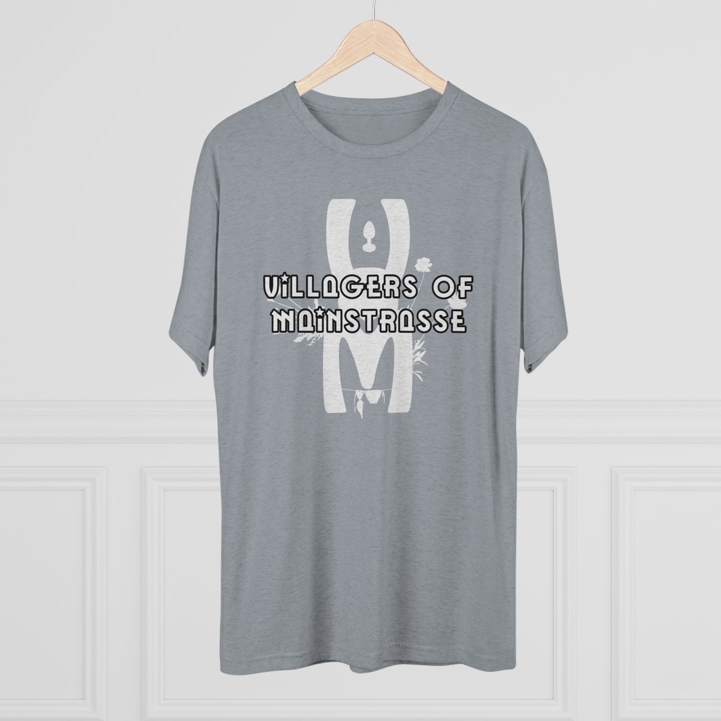 Unisex Tri-Blend Crew Tee | Villagers of Mainstrasse VOM Words w/ Sights