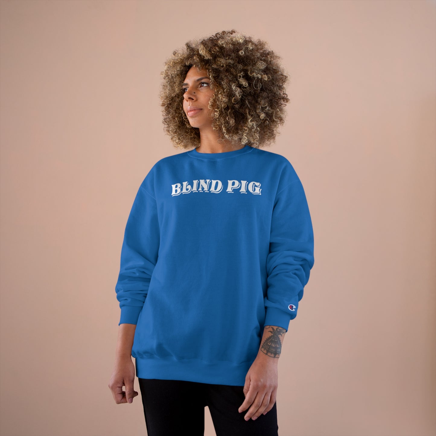 Unisex Champion Crewneck | The Blind Pig Glasses