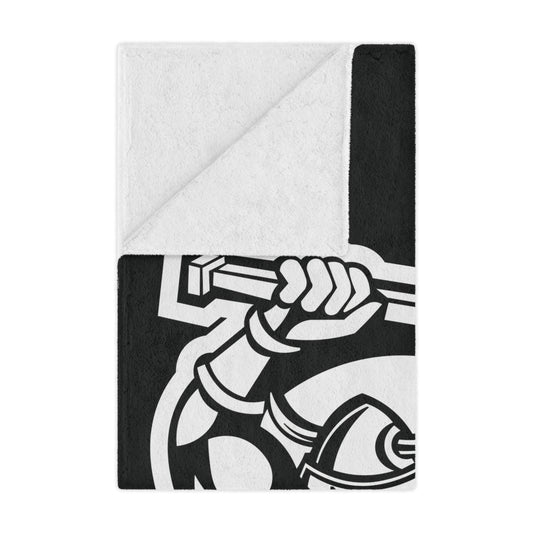 Minky Blanket Black | Norsemen Hockey White Logo