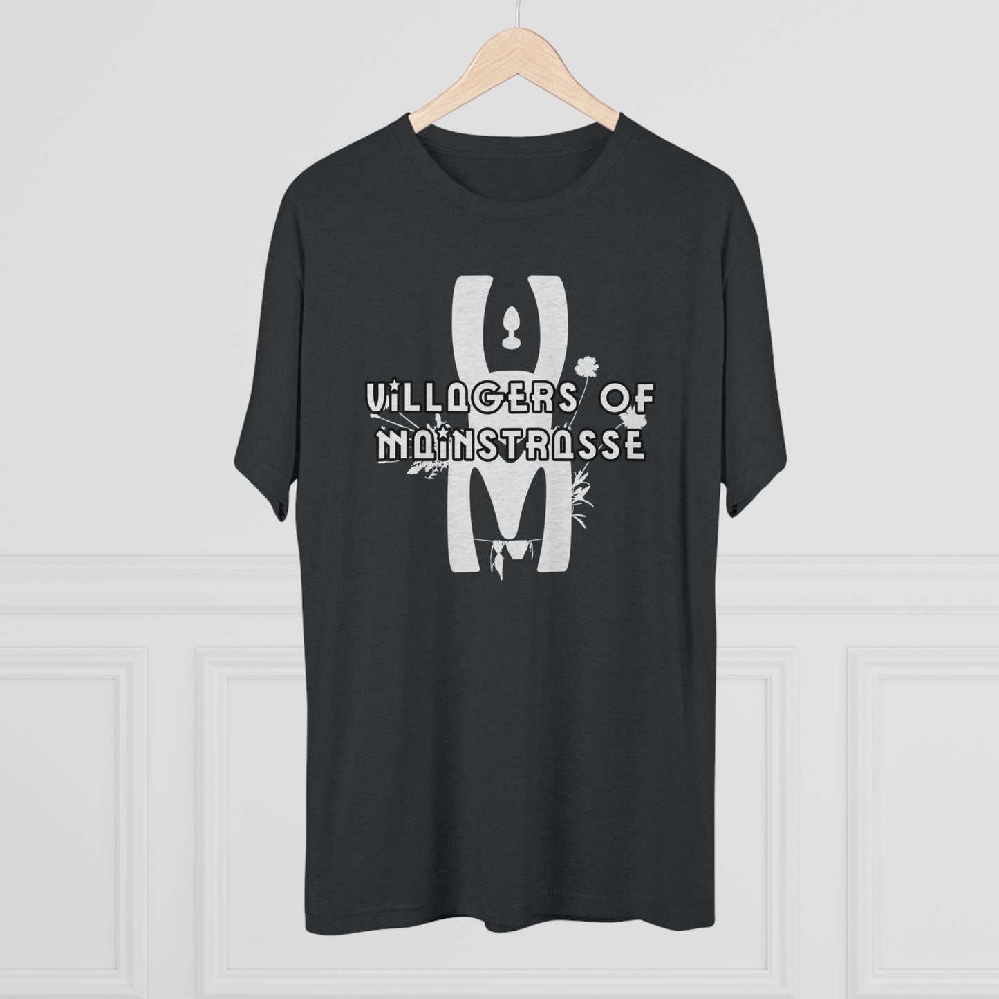 Unisex Tri-Blend Crew Tee | Villagers of Mainstrasse VOM Words w/ Sights
