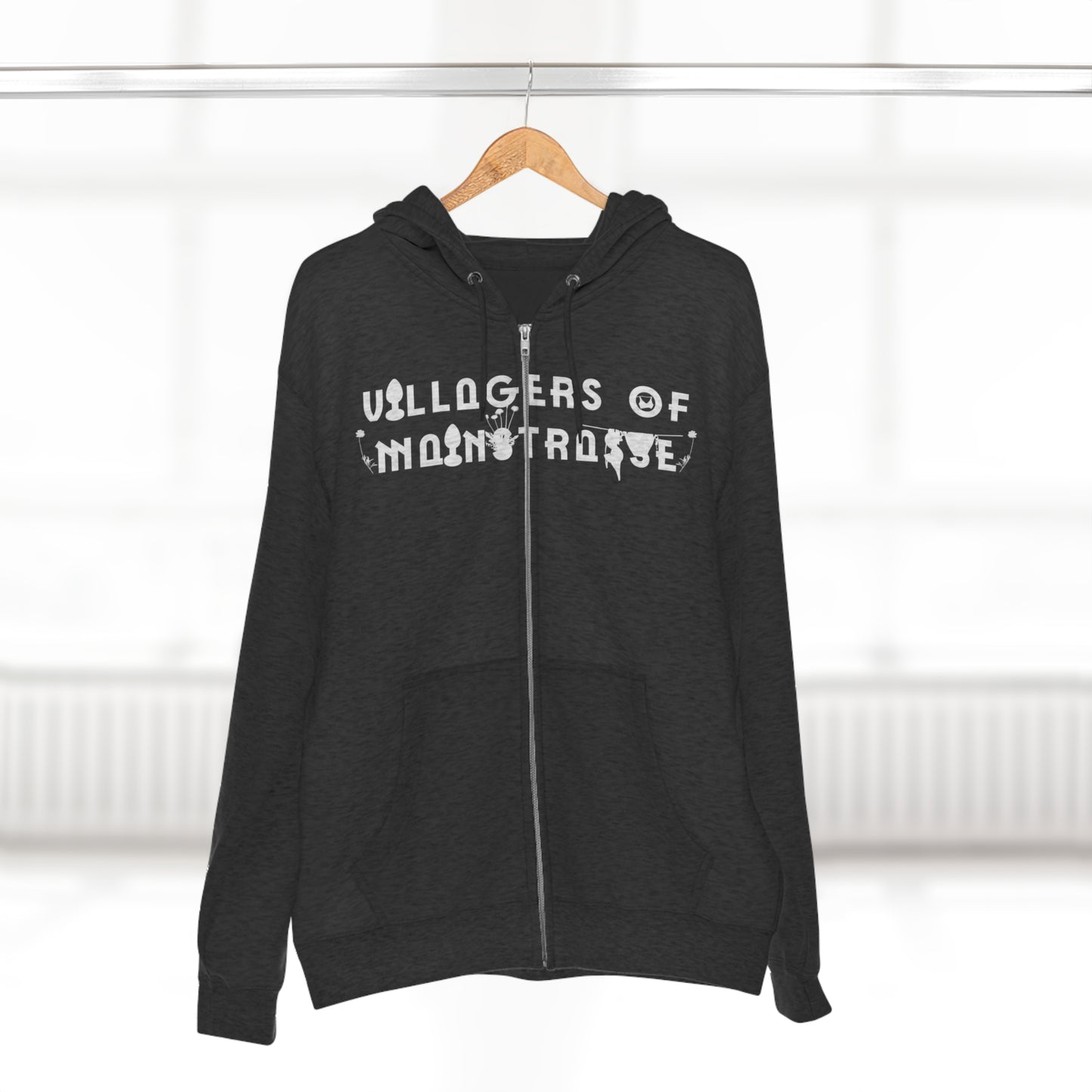 Unisex Premium Full Zip Hoodie | Villagers of Mainstrasse VOM Words w/ Sights