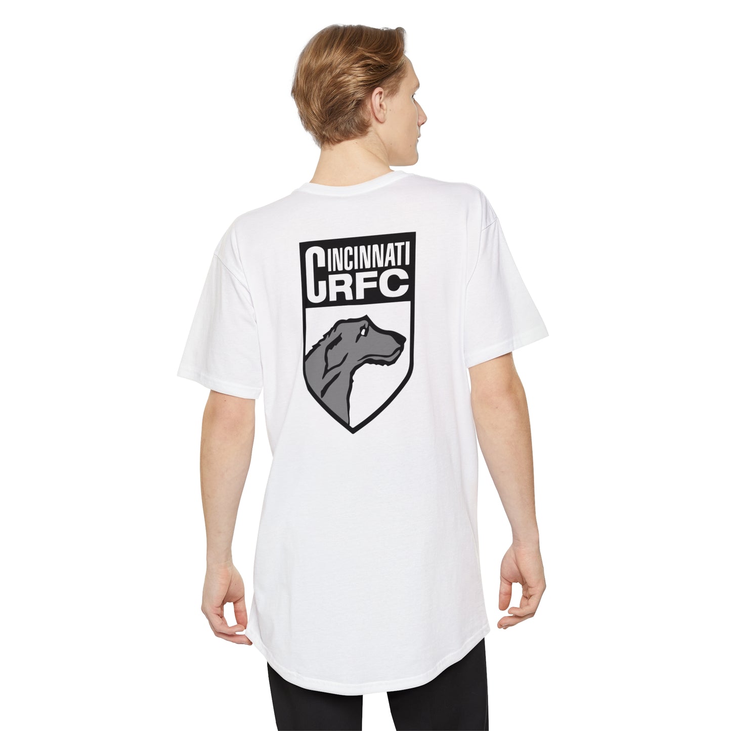 Unisex Long Body Urban Tee | CRFC Cincinnati Wolfhounds White Crest