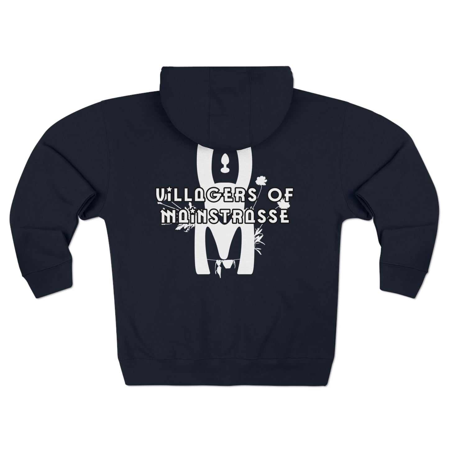 Unisex Premium Full Zip Hoodie | Villagers of Mainstrasse VOM Words w/ Sights