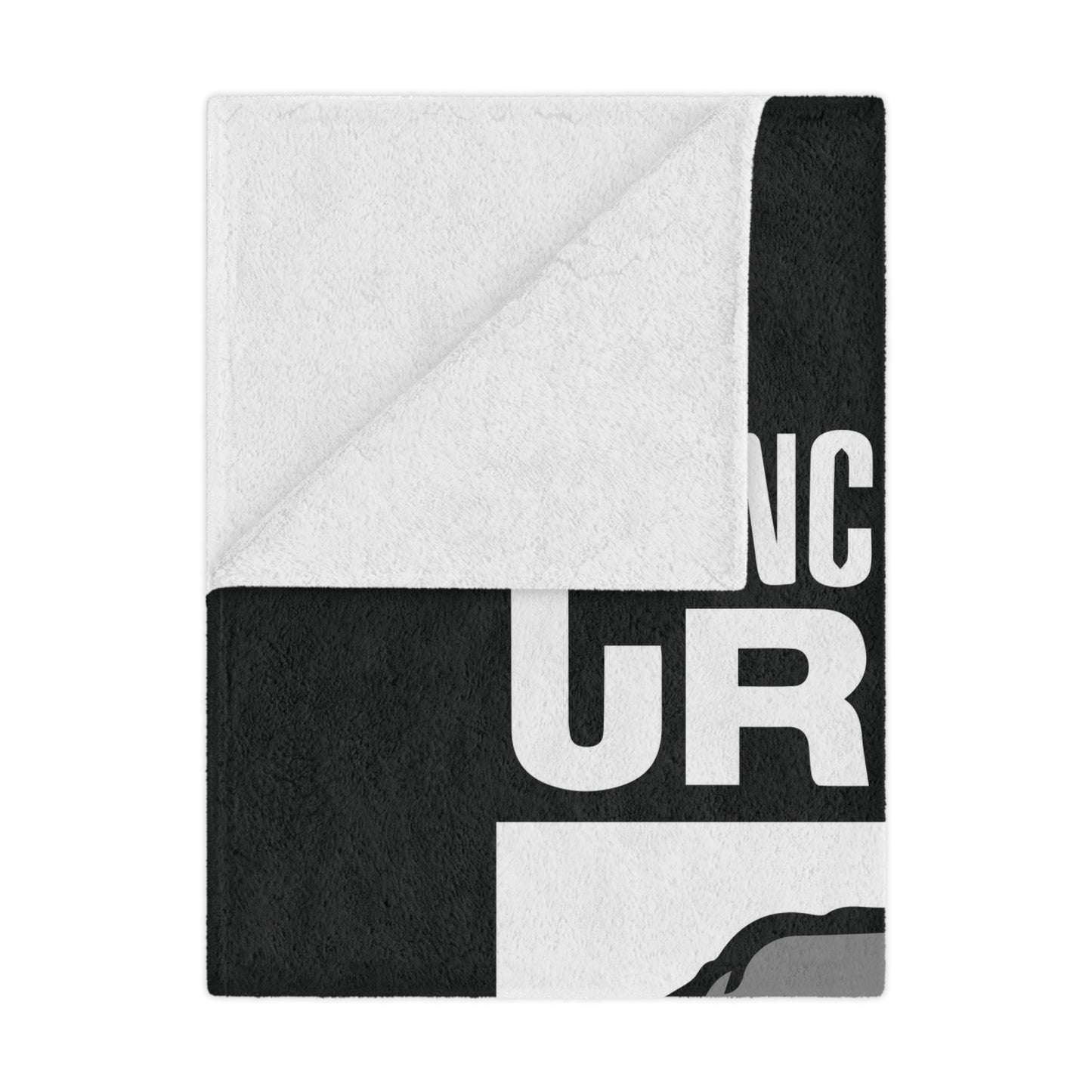 Minky Blanket Black | CRFC Wolfhounds White Crest