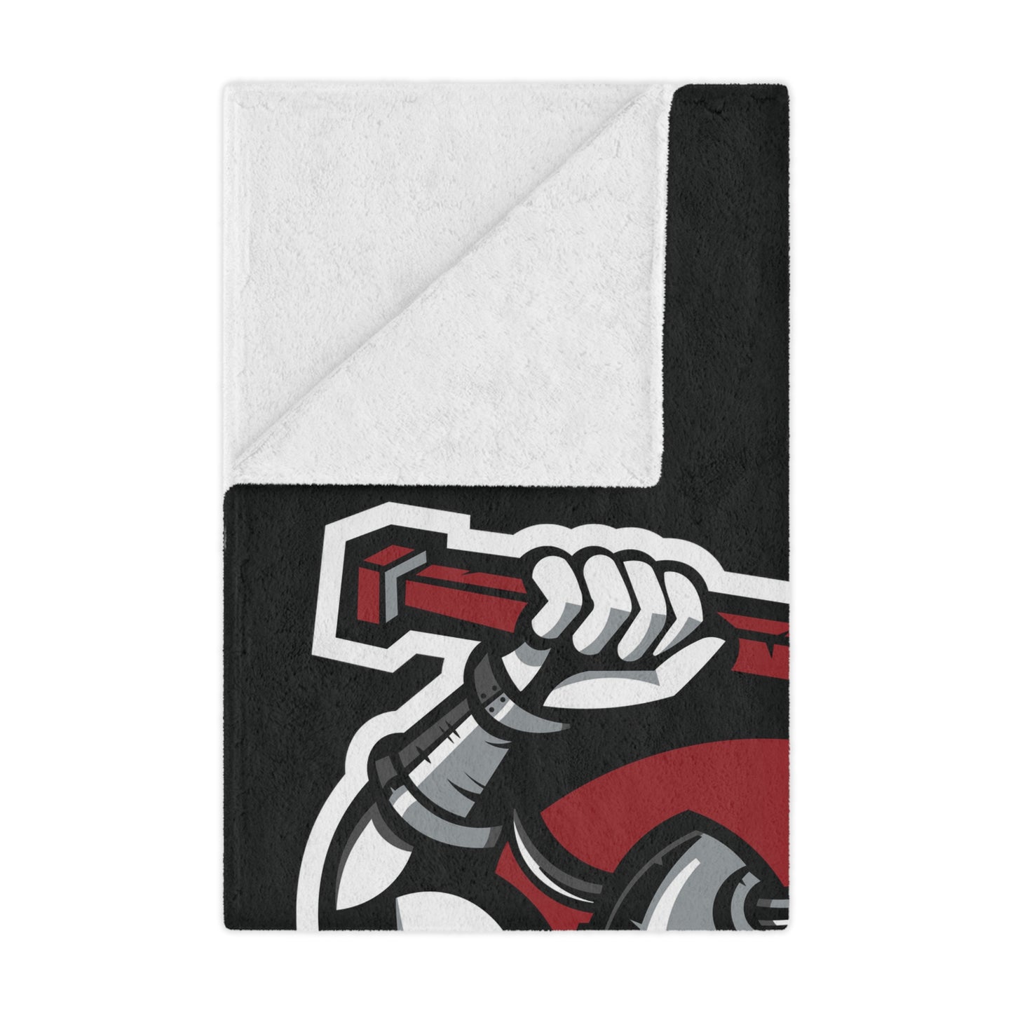 Minky Blanket Black | Norsemen Hockey Logo