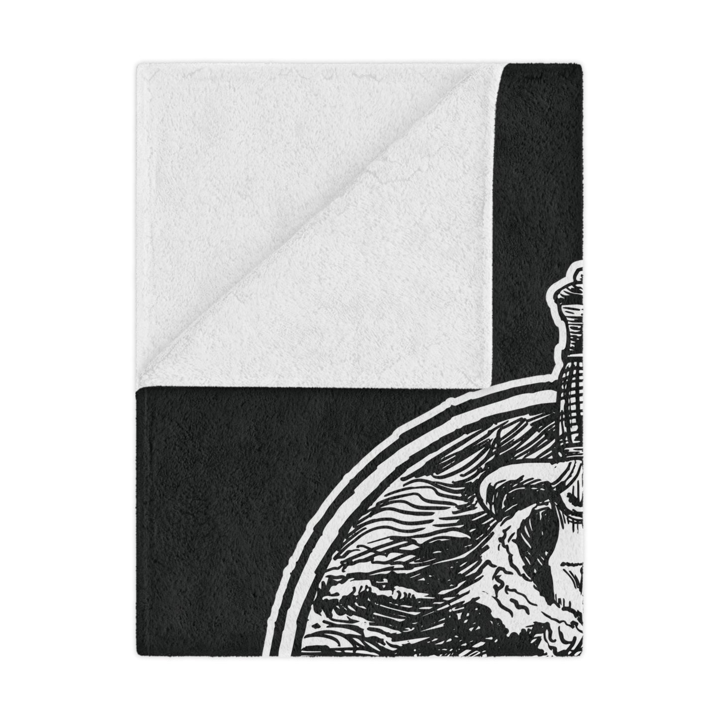 Minky Blanket Black | Sea of Treachery Sigil