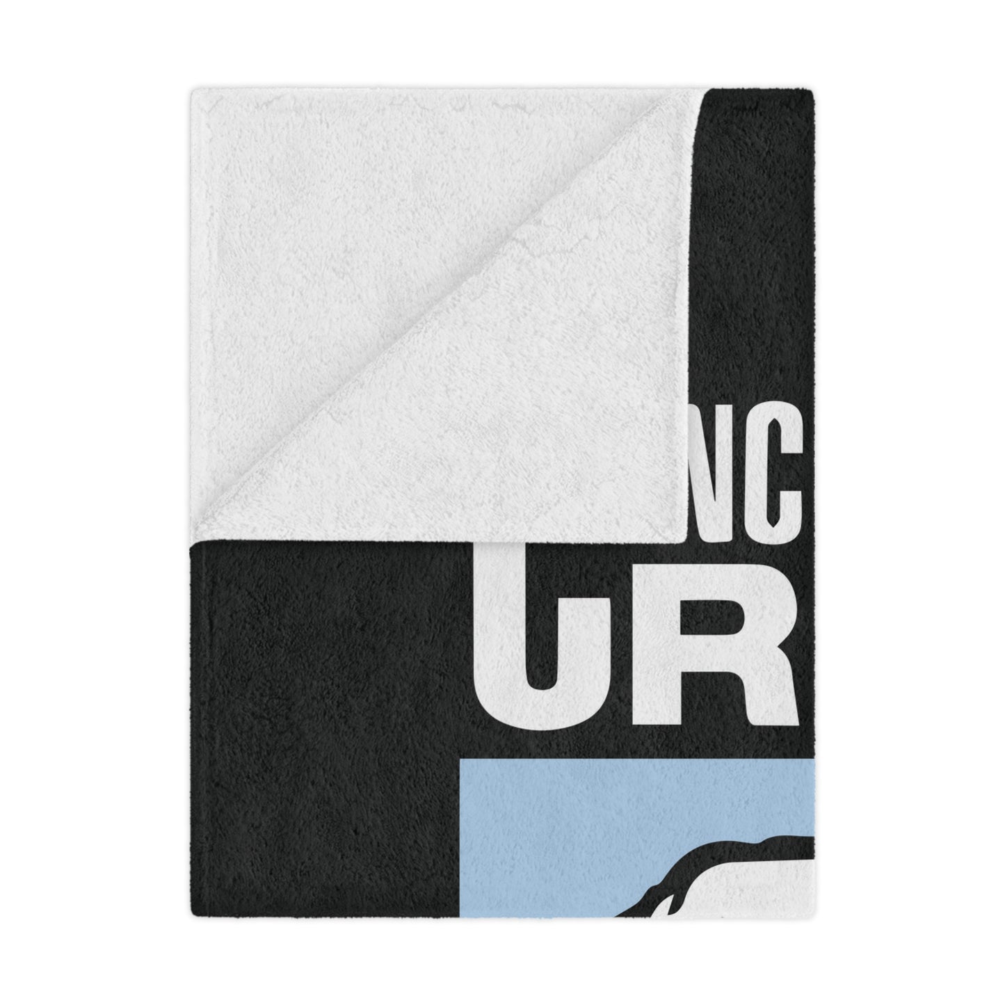 Minky Blanket Black | CRFC Wolfhounds Blue Crest