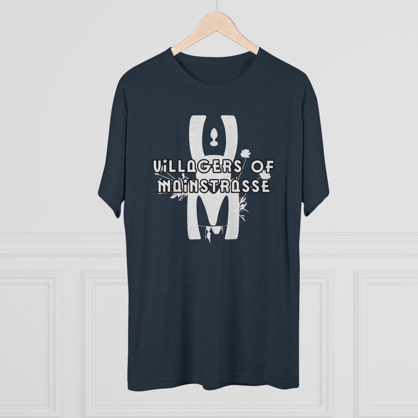 Unisex Tri-Blend Crew Tee | Villagers of Mainstrasse VOM Words w/ Sights