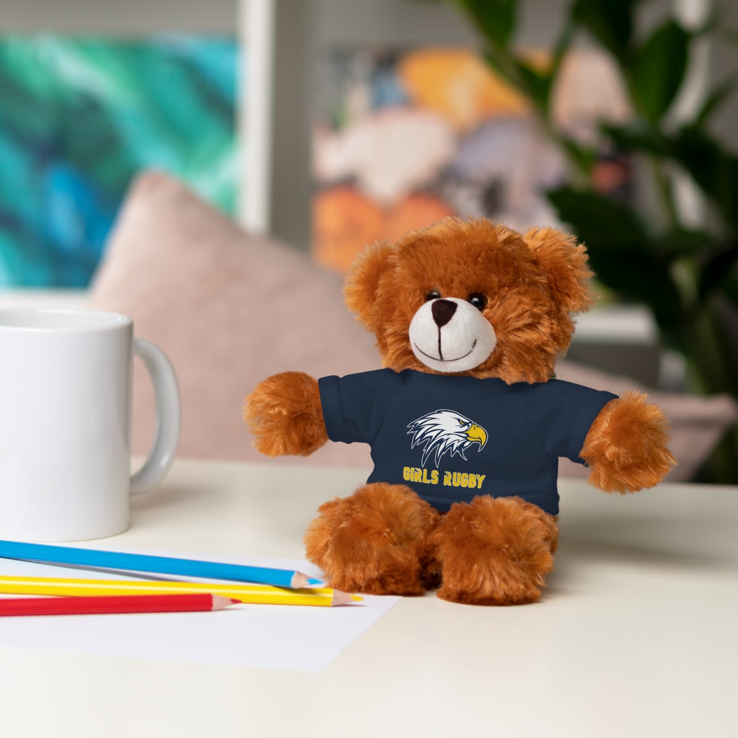 Stuffed Animals w/ Tee | Cincinnati Girls Rugby Logo Color