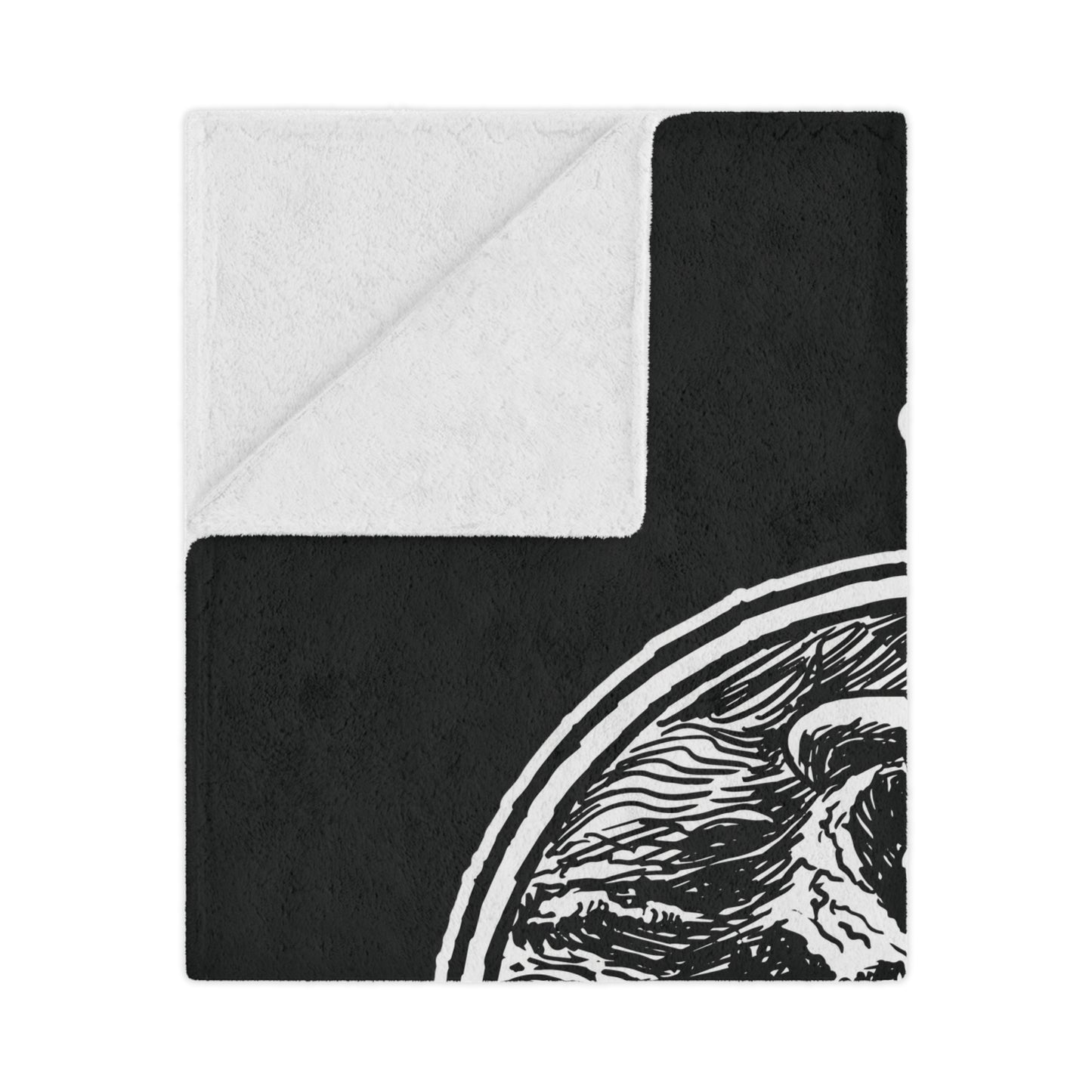 Minky Blanket Black | Sea of Treachery Sigil