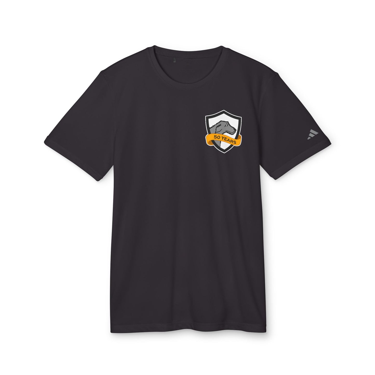 adidas® Unisex Sport T-shirt | CRFC Wolfhounds 50th Banner Blue