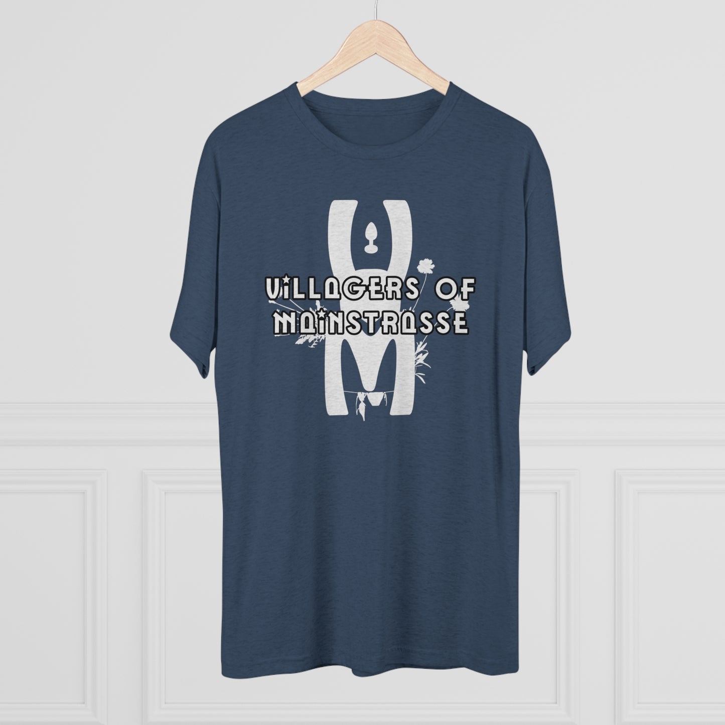 Unisex Tri-Blend Crew Tee | Villagers of Mainstrasse VOM Words w/ Sights