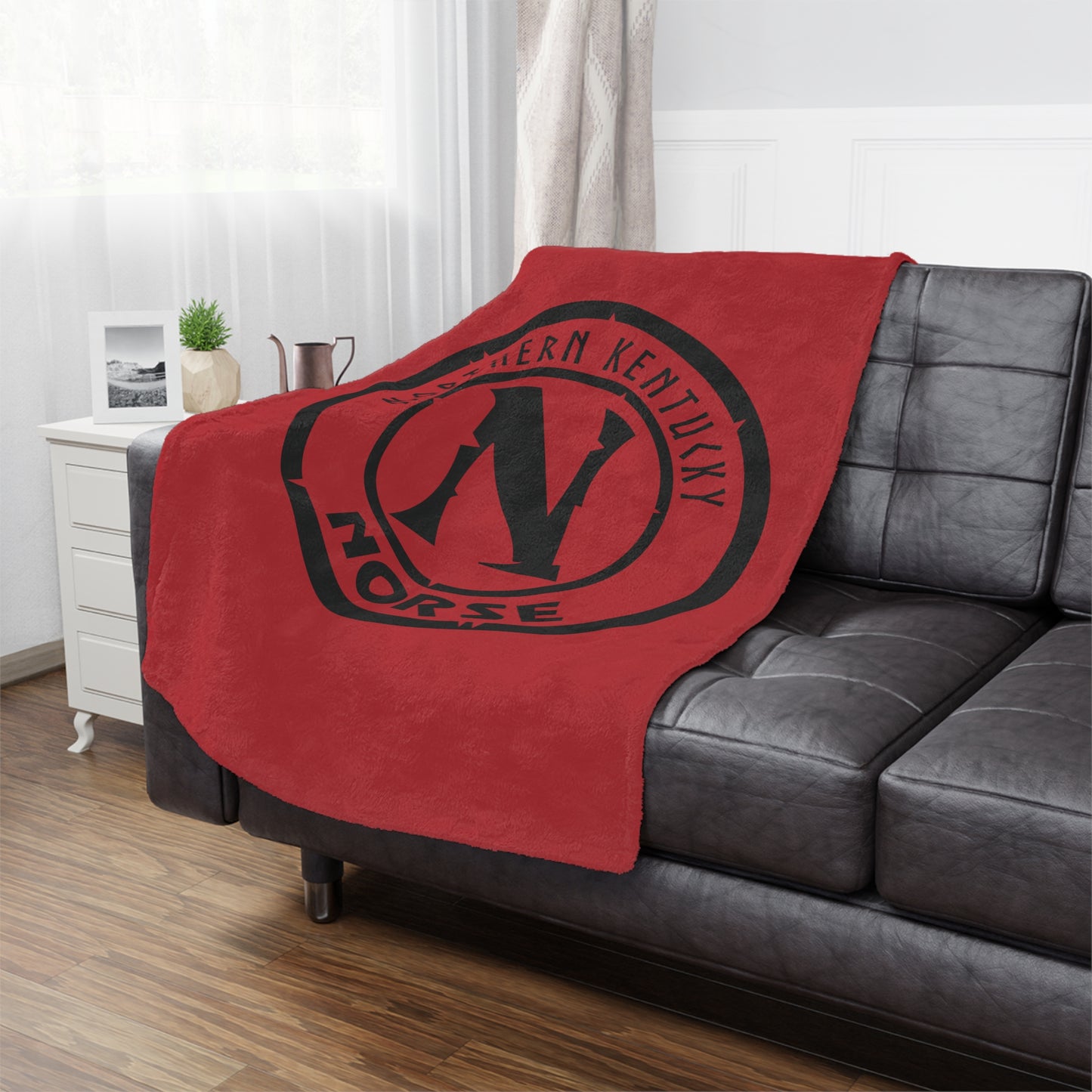 Minky Blanket Red | Norse Hockey Alt Logo
