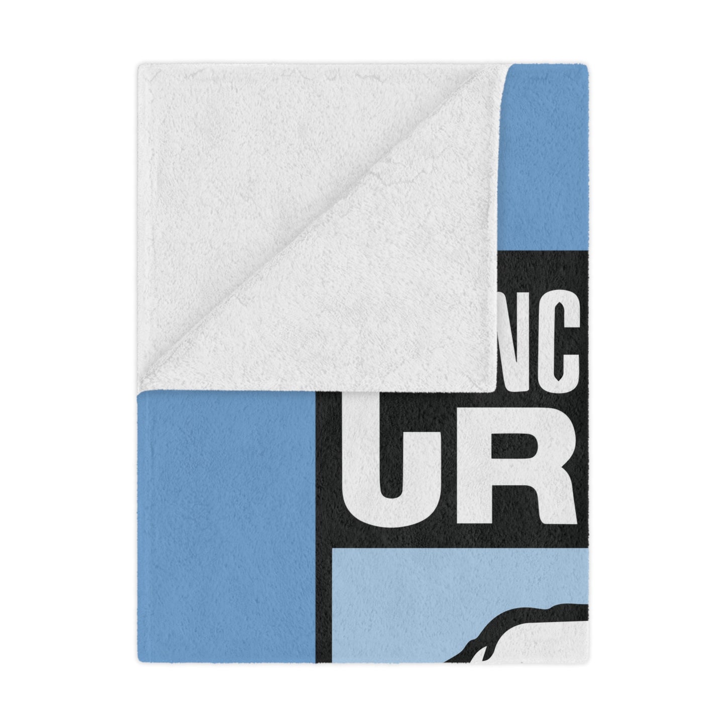 Minky Blanket Black | CRFC Wolfhounds Blue Crest