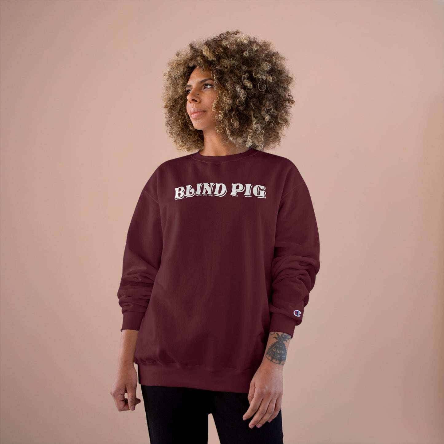 Unisex Champion Crewneck | The Blind Pig Glasses