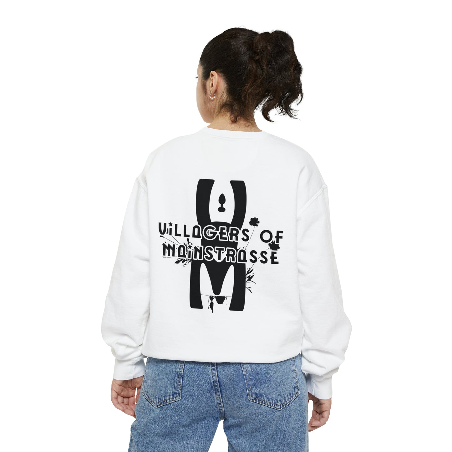 Unisex Comfort Colors Crewneck Sweatshirt | Villagers of Mainstrasse VOM Words w/ Sights