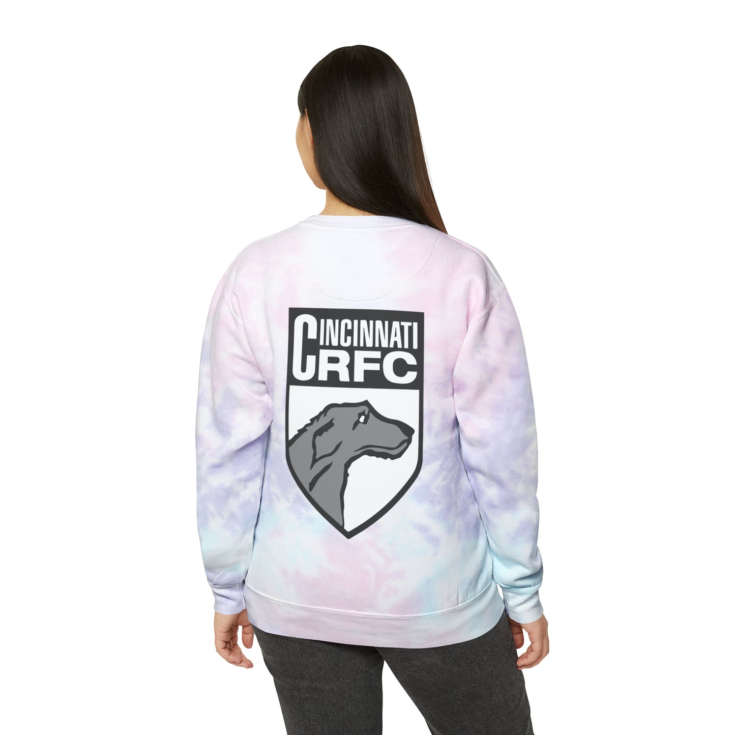 Unisex Tie-Dye Crewneck Sweatshirt | CRFC Wolfhounds White Crest