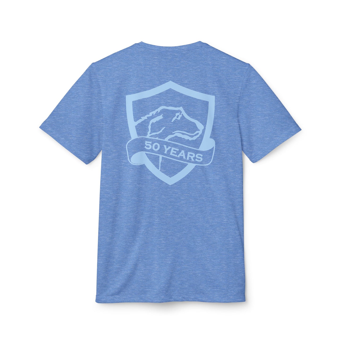adidas® Unisex Sport T-shirt | CRFC Wolfhounds 50th Banner Blue