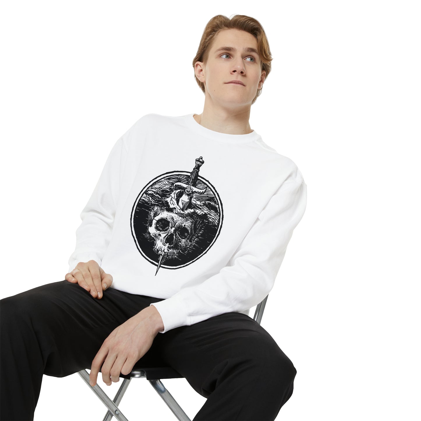 Unisex Comfort Colors Crewneck Sweatshirt | Sea of Treachery Sigil