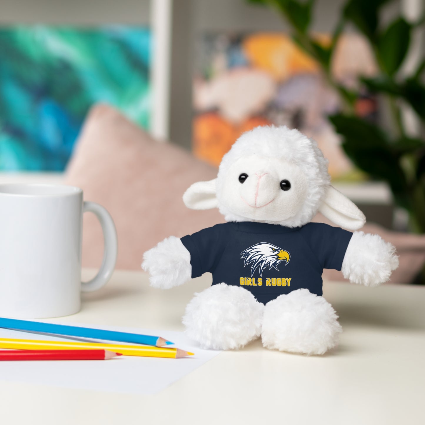 Stuffed Animals w/ Tee | Cincinnati Girls Rugby Logo Color