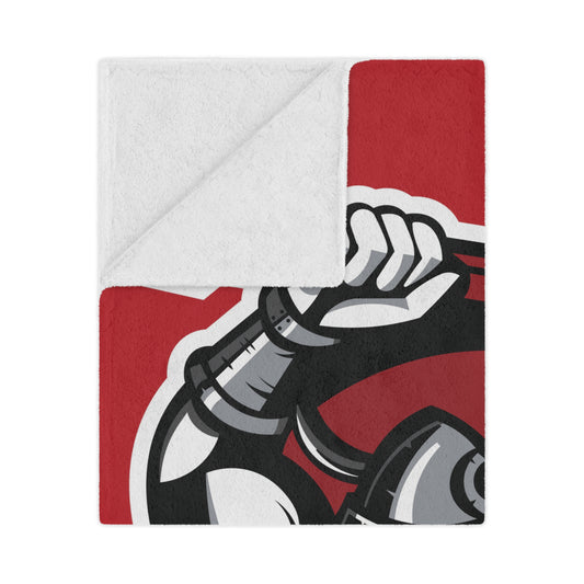 Minky Blanket Red | Norse Hockey Logo