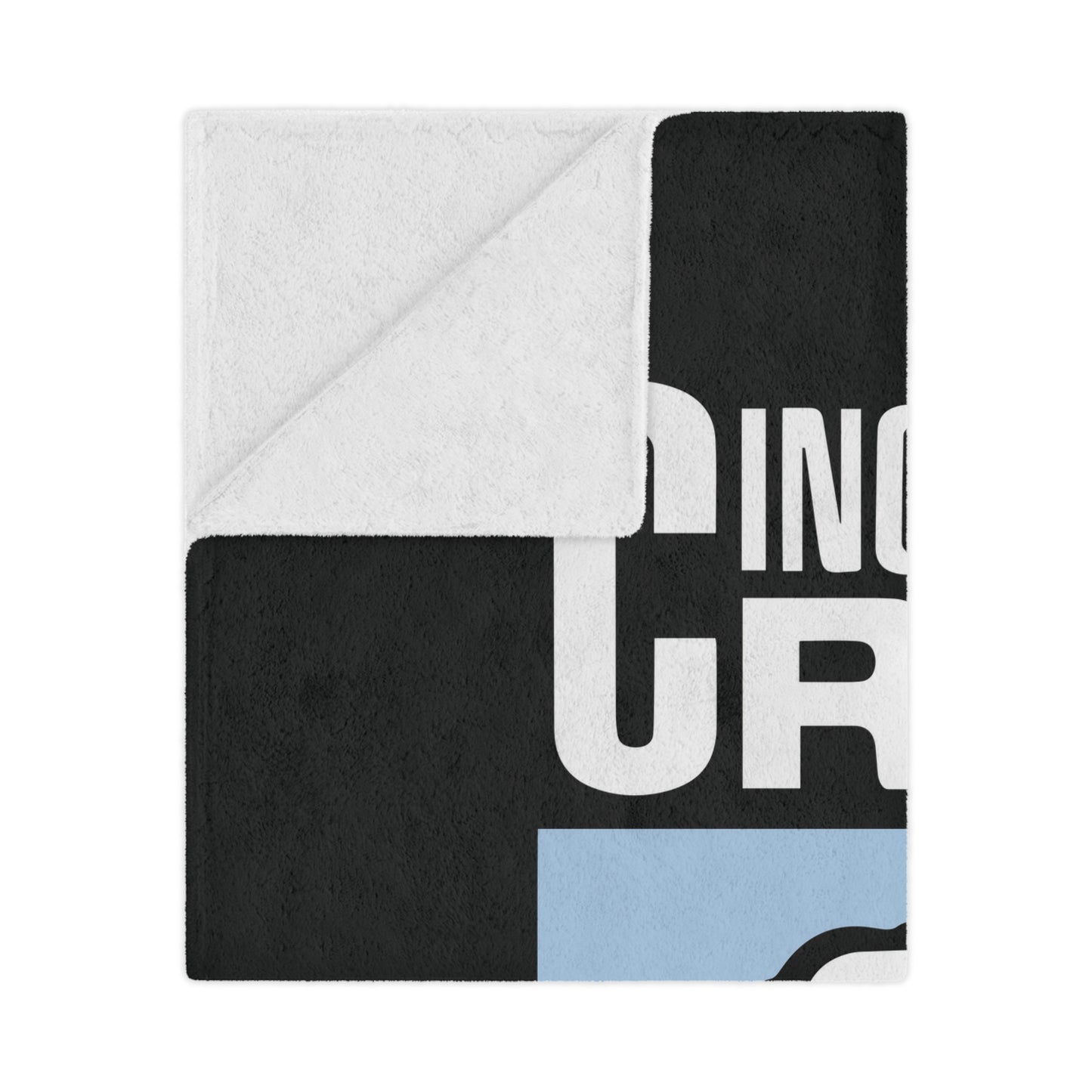 Minky Blanket Black | CRFC Wolfhounds Blue Crest