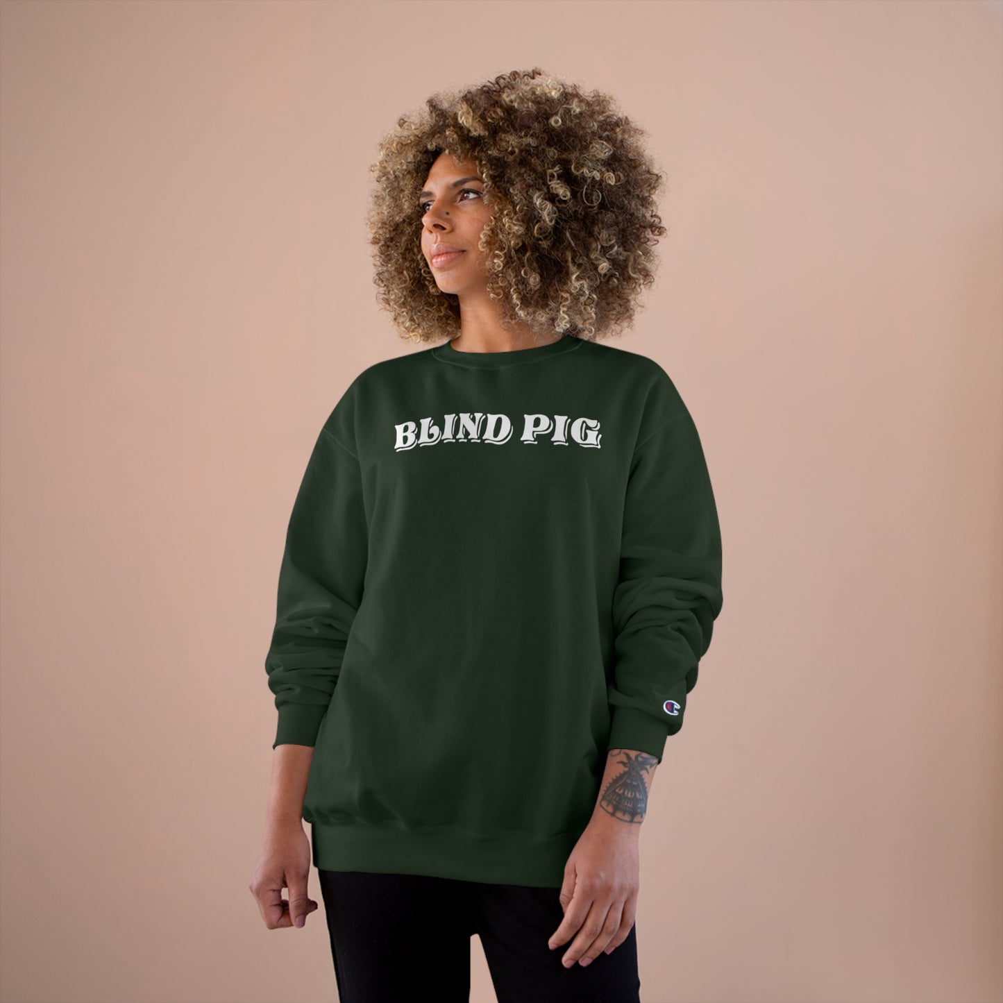 Unisex Champion Crewneck | The Blind Pig Glasses