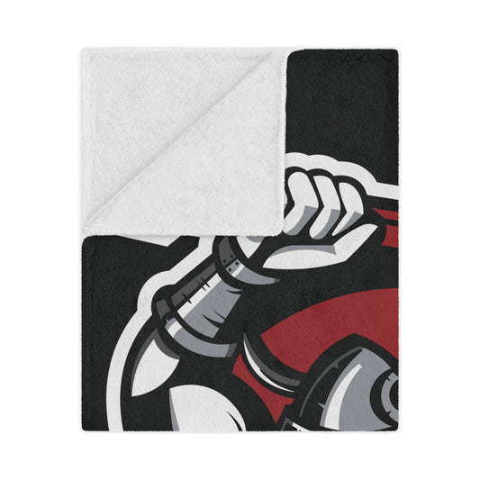 Minky Blanket Black | Norse Hockey Logo