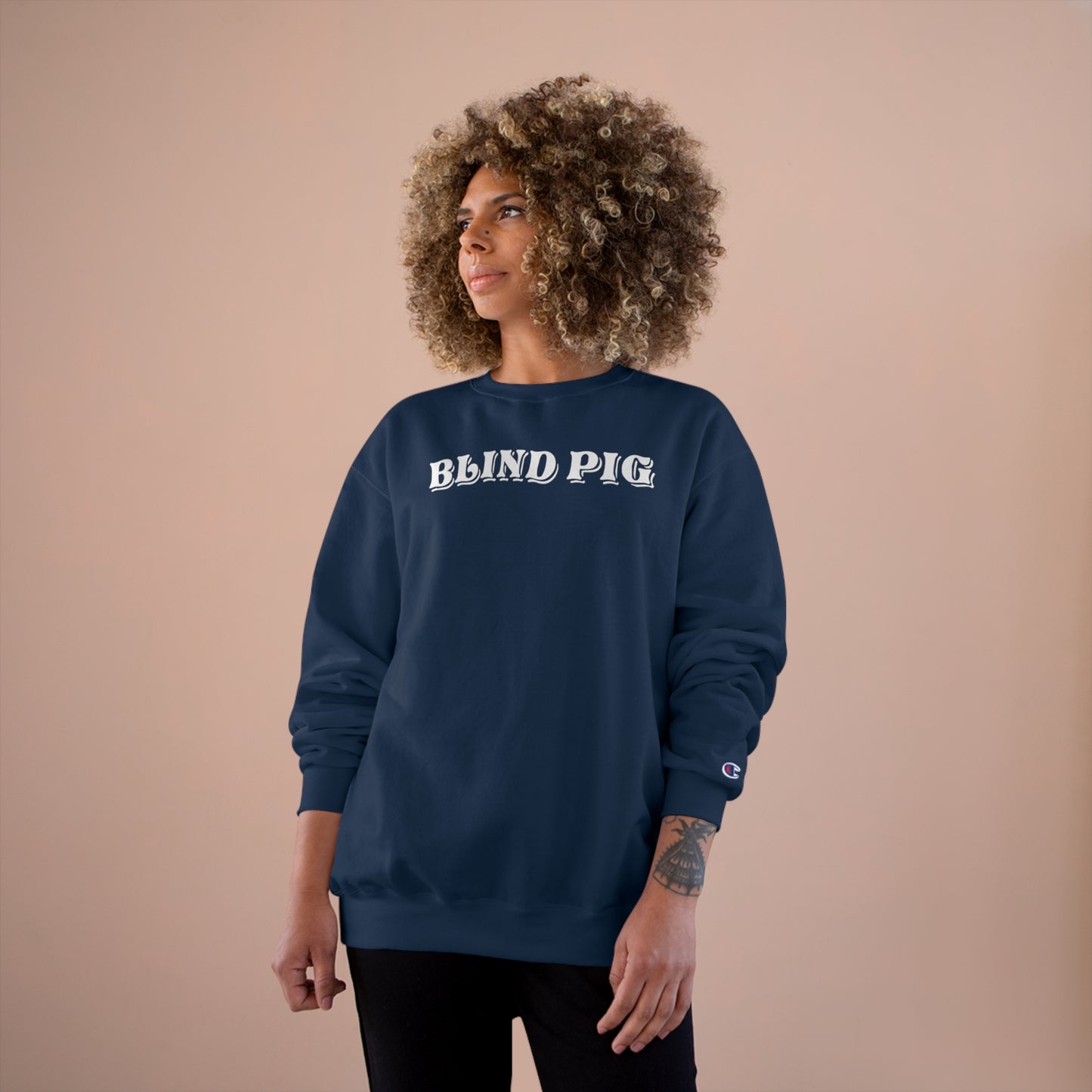 Unisex Champion Crewneck | The Blind Pig Glasses