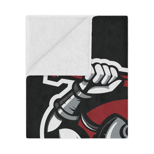 Minky Blanket Black | Norsemen Hockey Logo