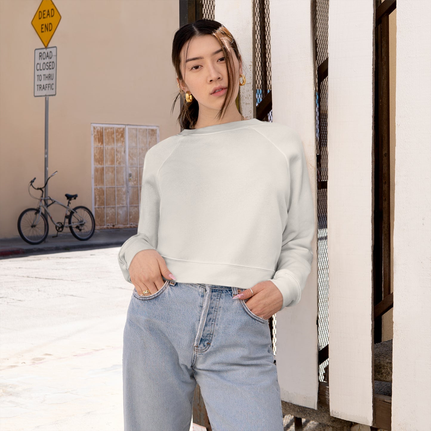 Women's Cropped Fleece Pullover | The Blind Pig Glasses