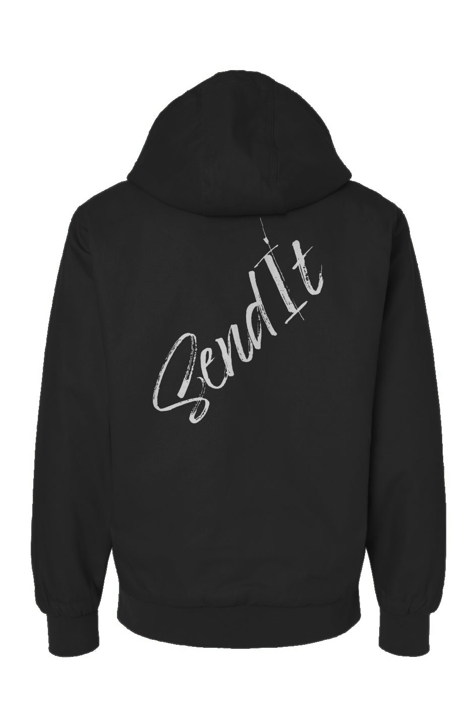 Embroidered Canvas Workwear Jacket Black | SendIt LTD Sideways