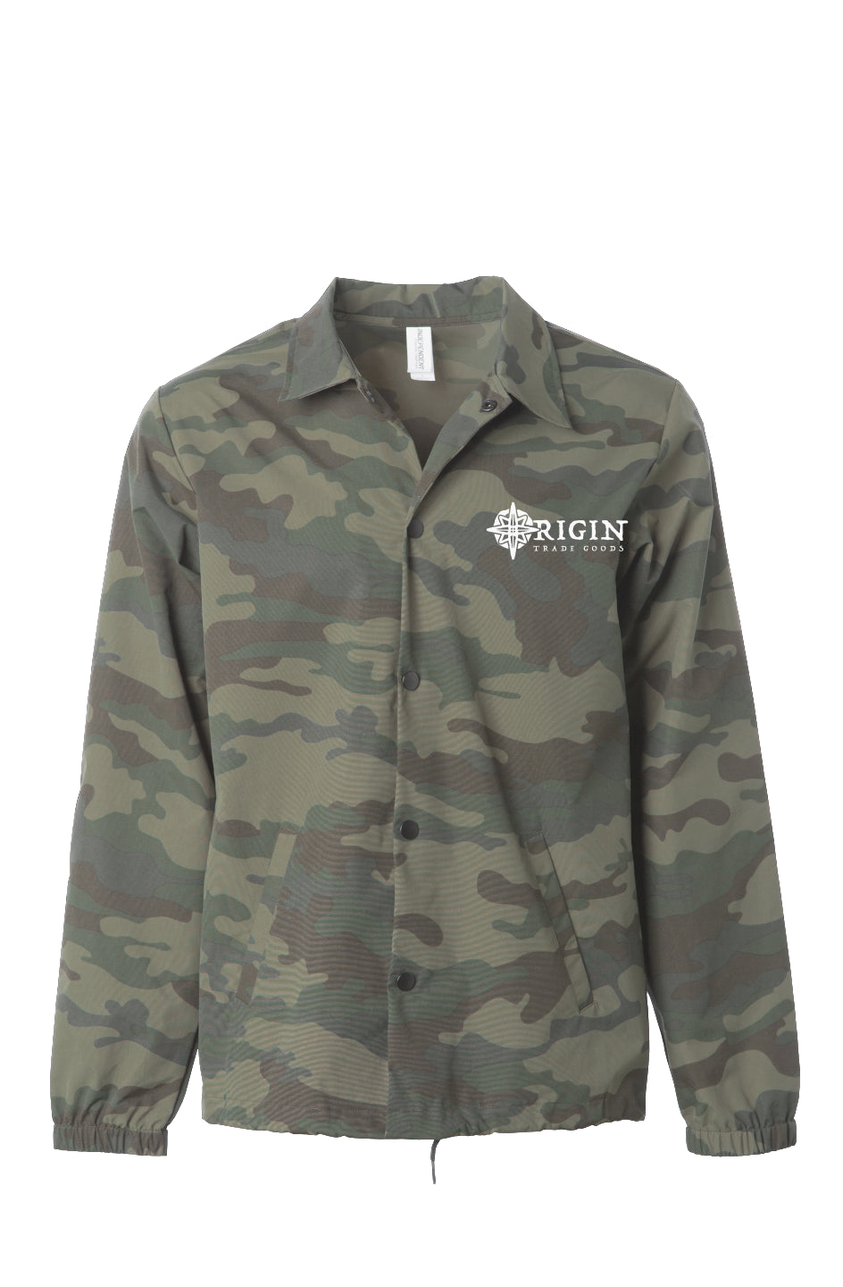 Water Resistant Windbreaker Coaches Jacket Camo | Origin Trade Goods