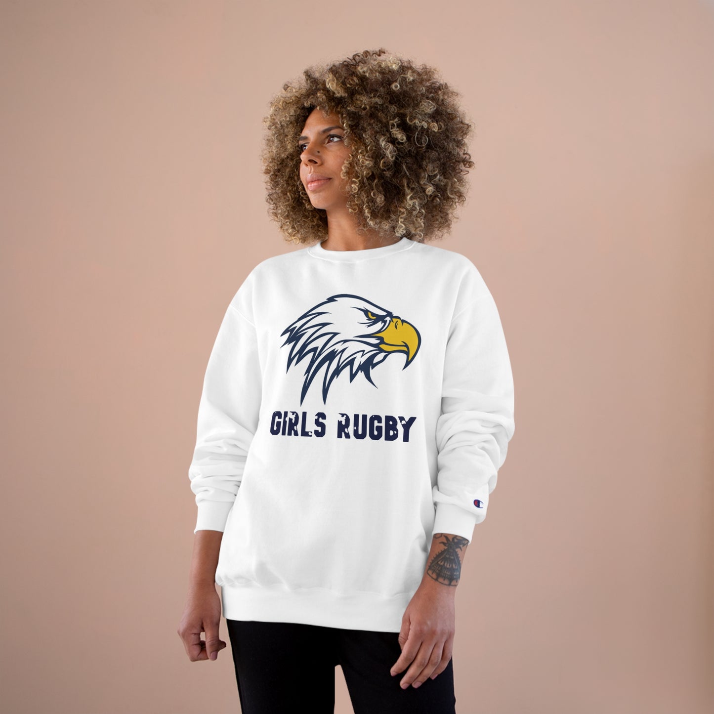 Unisex Champion Sweatshirt | Cincinnati Girls Rugby Logo Color
