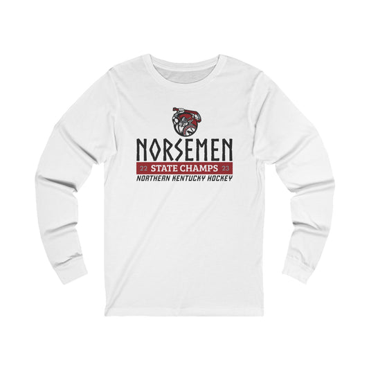 Unisex Jersey Long Sleeve Tee | Norsemen Hockey State Champs