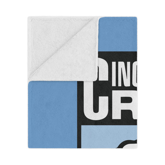 Minky Blanket Black | CRFC Wolfhounds Blue Crest