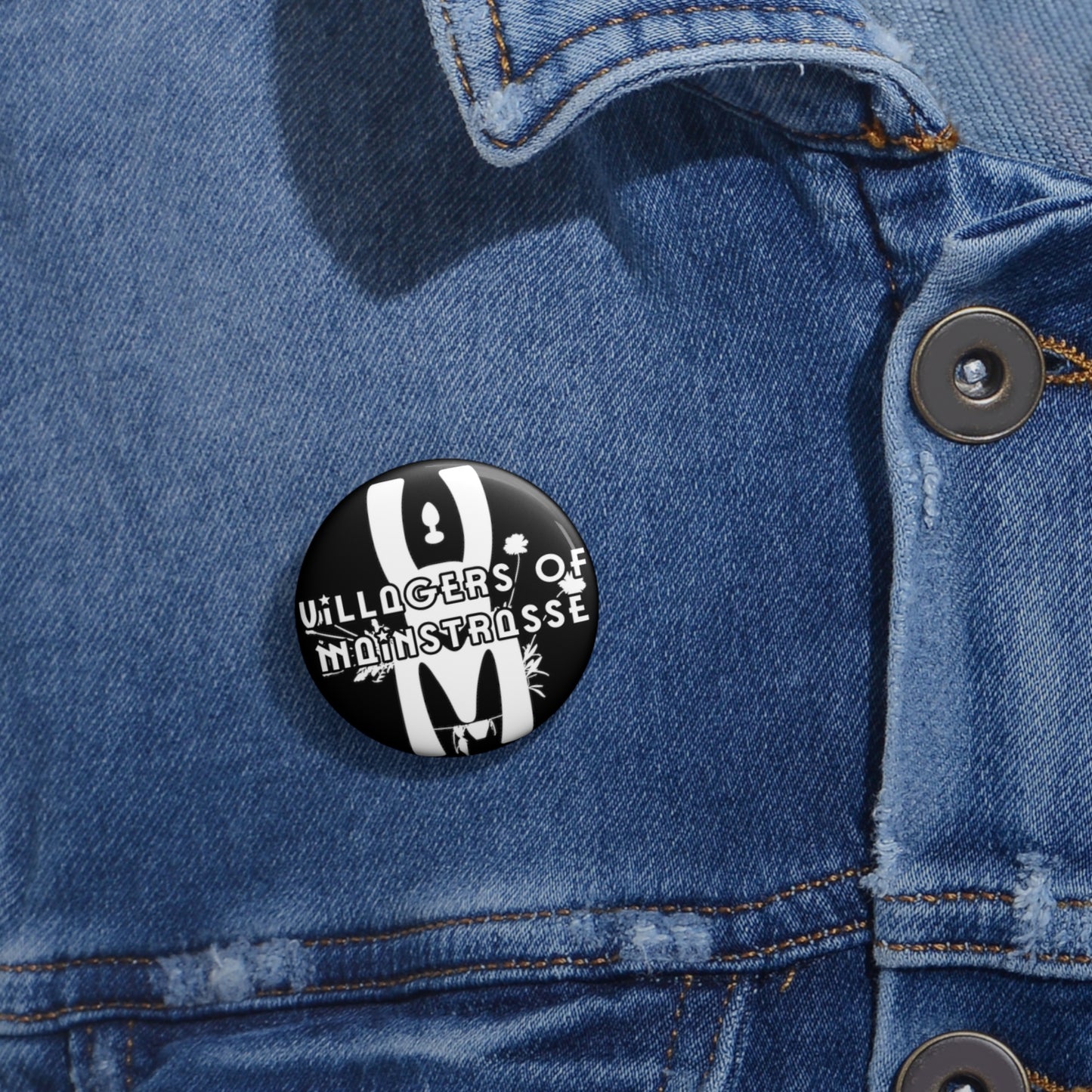 Pin (2 Sizes) | Villagers of Mainstrasse VOM Words w/ Sights