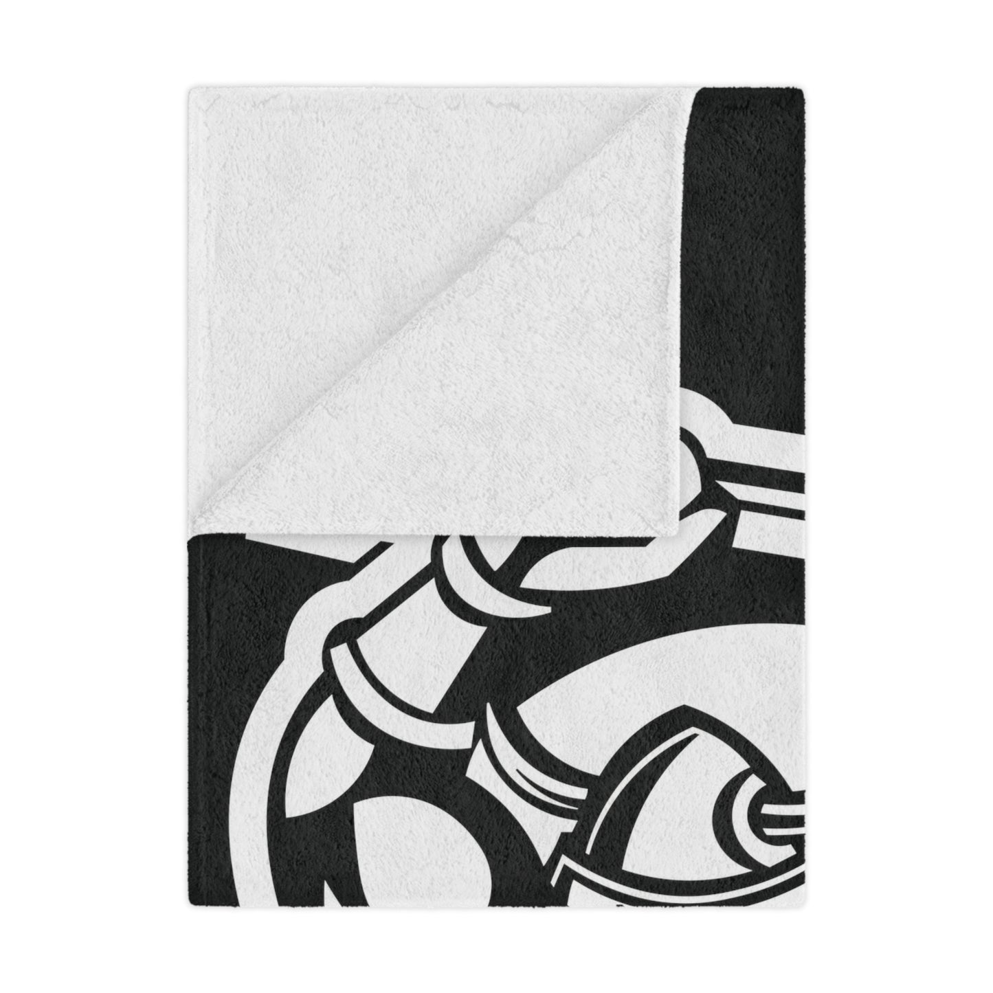 Minky Blanket Black | Norsemen Hockey White Logo