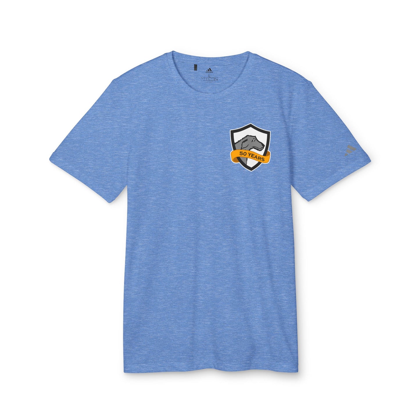 adidas® Unisex Sport T-shirt | CRFC Wolfhounds 50th Banner Blue