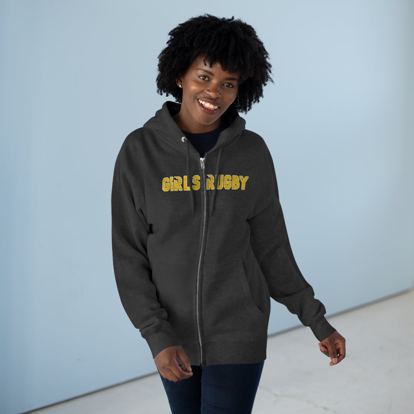 Unisex Premium Full Zip Hoodie | Cincinnati Girls Rugby Logo Color