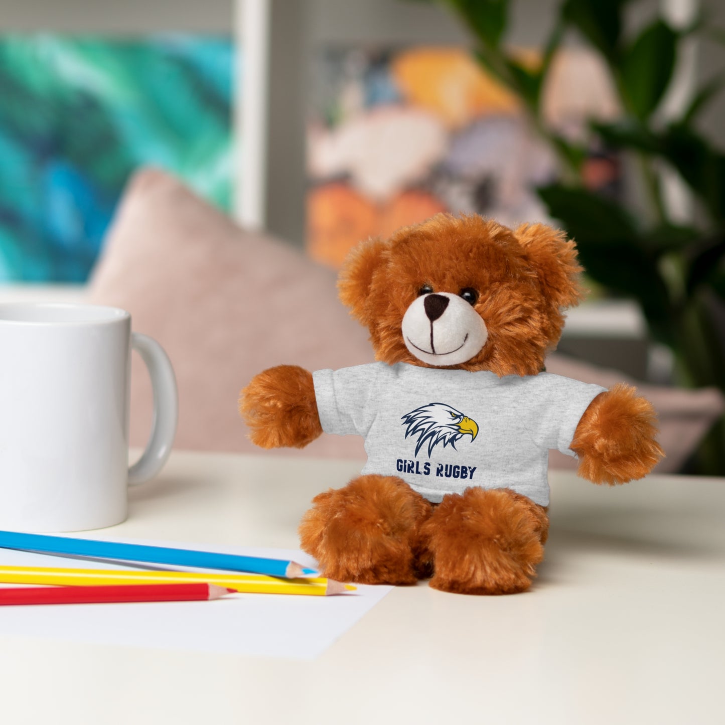 Stuffed Animals w/ Tee | Cincinnati Girls Rugby Logo Color