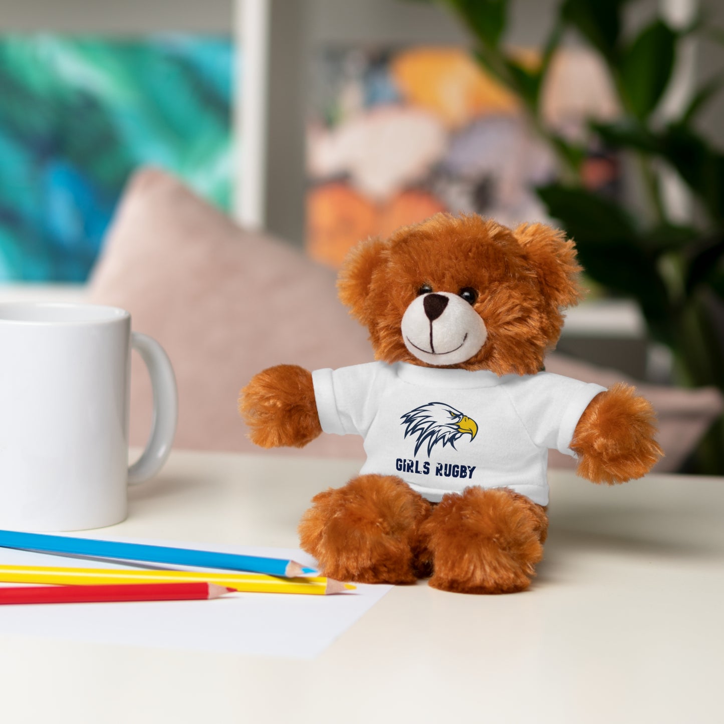Stuffed Animals w/ Tee | Cincinnati Girls Rugby Logo Color