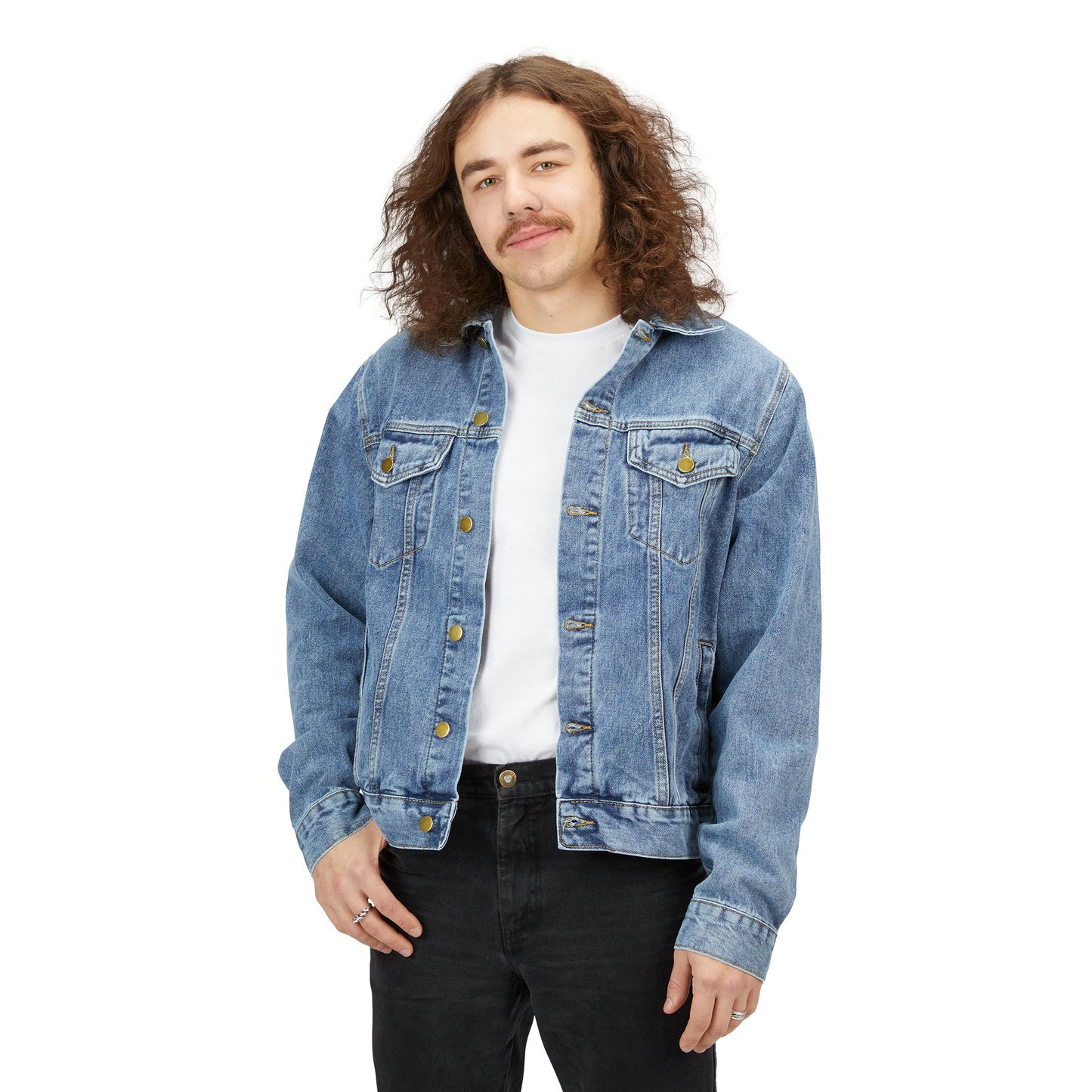 Men's Denim Jacket | CSHL Knot Logo Red Star